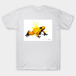 Dendorbates Terribilis Orange Dart Frog Watercolor T-Shirt